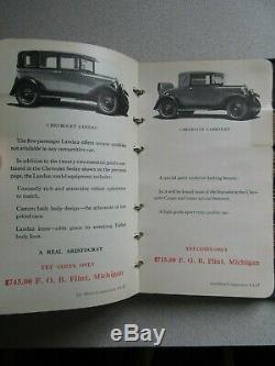 Antique 1927 Chevrolet Chevy Sales Data Hand Book Dealer Cars Trucks Prices Rare