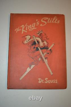 Antique 1939 The King's Stilts by Dr. Seuss 1st Edition Red Cover Book (Rare)