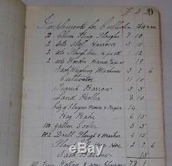 Antique Arbroath Culloden Farm Records 1896 Farm Books / Purchases etc RARE