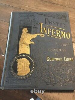 Antique Book 1800's Dante's Inferno Gustave Dore Occult Visions Of HELL RARE
