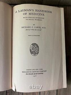 Antique Book A Layman's Handbook Of Medicine Richard Cabot 1916 Rare 1st Edition