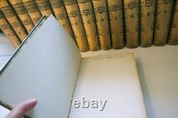 Antique Book Collection Historical Tales-Morris Decorative Staging Green Gilded