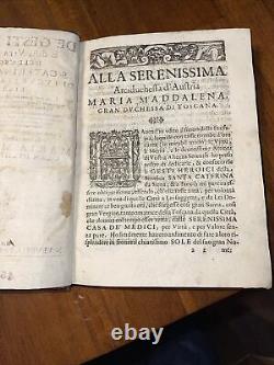 Antique Book De' Gesti Heroici Maria Maddalena 1624 Extremely RARE
