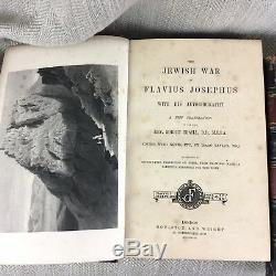 Antique Book Flavius Josephus The Jewish War Leather Bound Rare Judaica