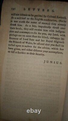 Antique Book Letters Of Junius. RARE