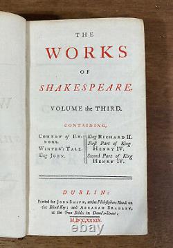 Antique Book The Works of William Shakespeare, 1739, Rare