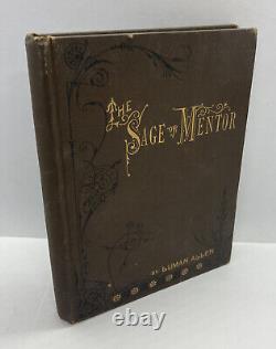 Antique Book The sage of Mentor In Five Cantos by Allen, Luman (1885) Rare Book