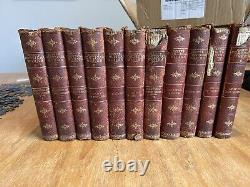 Antique Books 11 Volumes Sir Walter Scott Poetical Works- 1880 Rare