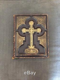 Antique Catholic Rare Victorian Holy Bible, Circa 1860's, John E. Potter & Co