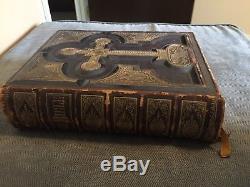 Antique Catholic Rare Victorian Holy Bible, Circa 1860's, John E. Potter & Co