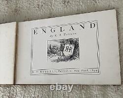 Antique Charles J Taylor England Book 1899 Rare 70 Sketches Large 17.5x11.5