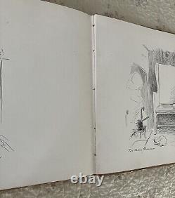 Antique Charles J Taylor England Book 1899 Rare 70 Sketches Large 17.5x11.5