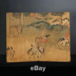 Antique Chinese Photo Books Horse Portraits Painting Artwork Rare Books Decro