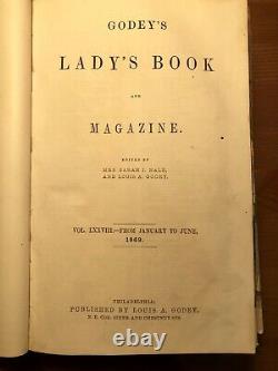 Antique Collectors HC Godey's Lady's Book Vol 78 Jan-June 1869 (558 Pages) RARE