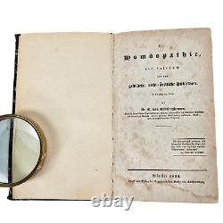 Antique Die Homoopathie by Von Bonning Hausen Book Black Cover Germany 1834 Rare