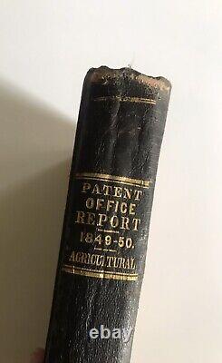 Antique Farming Agriculture Book PATENTS 1800s 1849 Rare American History Patent