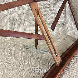 Antique Folding Book Rest Music Stand Campaign Desk Top Wooden RARE
