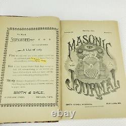Antique Free Mason Masonic Journal Book 1896 Rare Fraternal Organization Maine