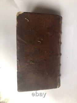 Antique French Collection Funeral Orations of Eloquence Leather Book Date 1695