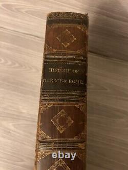 Antique History Book of Greece & Rome Gillies & Goldsmith 1831 Rare