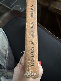 Antique History of Georgia Book by R. P. Brooks 1913, rare collector book