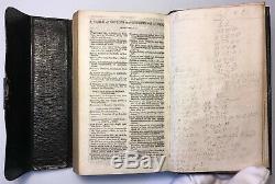 Antique Holy Bible, Leather Enclosed Silver Clasp, 1817 KJV Cambridge, Rare