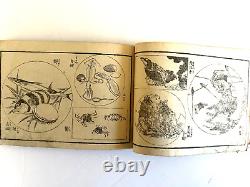 Antique Japanese Book Katsushika Isai Illustrations
