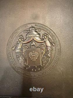 Antique-Look St. Petersburg History Book With Embossed Metal Cover