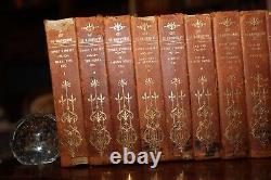 Antique Maupassant Salon Edition Rare 17-Volume Leather Bound Set- Ltd Edition