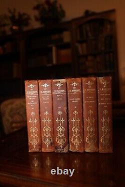 Antique Maupassant Salon Edition Rare 17-Volume Leather Bound Set- Ltd Edition