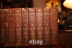 Antique Maupassant Salon Edition Rare 17-Volume Leather Bound Set- Ltd Edition