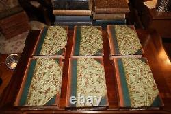 Antique Maupassant Salon Edition Rare 17-Volume Leather Bound Set- Ltd Edition