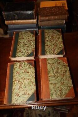 Antique Maupassant Salon Edition Rare 17-Volume Leather Bound Set- Ltd Edition