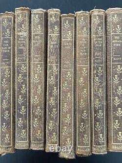 Antique Nelson New Century Library Sir Walter Scott 1800s 22 Book Collection