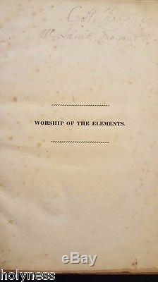 Antique Occult Book / Worship Of The Elements / J. Christie / London 1814 / Rare