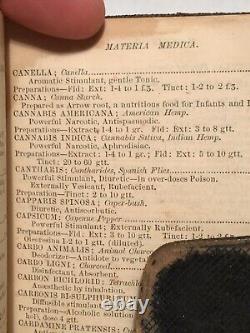 Antique Physicians Medical Compend And Pharmaceutical Formulae Cannabis Rare