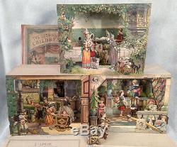 Antique Pop-up Seasons book 1883 RARE English Showman's Year IV NY Int News Co