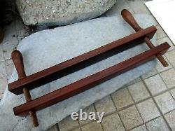 Antique Primitive Museum Rare Wooden Handmade Old Book Press Binding Clamp Vise