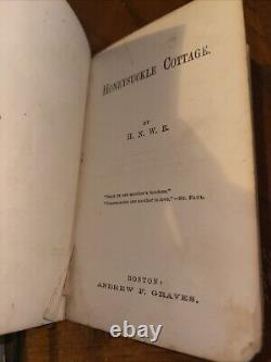 Antique RARE 1870 Honeysuckle Cottage by H N W B Sunshine Series Andrew F Graves