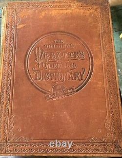 Antique RARE 1911 The Original Websters Unabridged Dictionary By Noah Webster