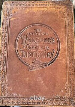 Antique RARE 1911 The Original Websters Unabridged Dictionary By Noah Webster