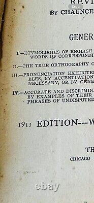 Antique RARE 1911 The Original Websters Unabridged Dictionary By Noah Webster