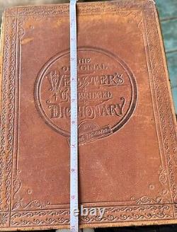 Antique RARE 1911 The Original Websters Unabridged Dictionary By Noah Webster