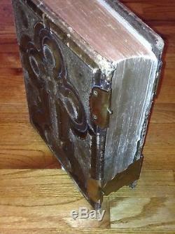 Antique Rare 1878 Leather Bound Catholic Holy Bible