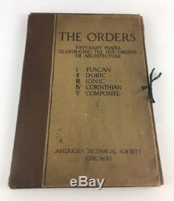 Antique Rare 1904 THE ORDERS 58 PLATES Illustrating Five Orders of Architecture