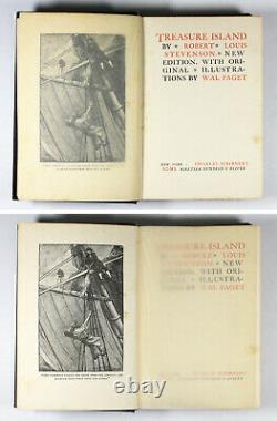 Antique Rare 1911 TREASURE ISLAND Stevenson Paget Illus Pirates Scribner's