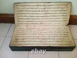 Antique Rare Asia Burmese Buddhist prayer sutra handwrite on Mulberry Paper Book
