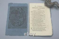 Antique Rare Childrens Chapbook Dr. Watts Divine Songs For Children Book