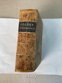 Antique, Rare Coles's Concordance, 1847 George Coles Leather Book