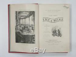 Antique Rare Lot 2 Book Jules Verne Voyages Extraordinaires Helice Vapeur 1923